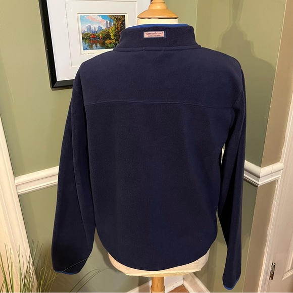 Vineyard Vines Women’s Navy and Blue Fleece Pullover - Picture 5 of 7